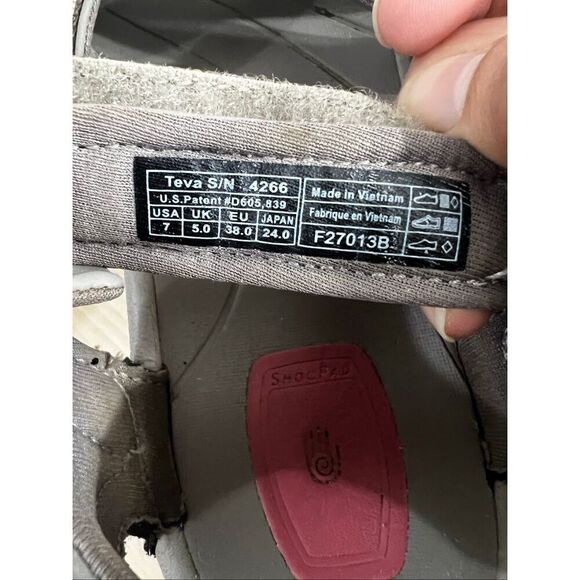 Teva Tirra Women Beige Hiking Sandals Size 7 Open Toe Ankle Strap Adjustable - Picture 8 of 11